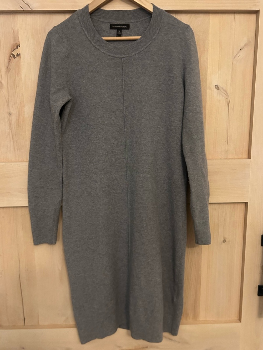Banana Republic Vintage Gray Long Sleeve crew sweater Dress, EUC, Medium Tall.